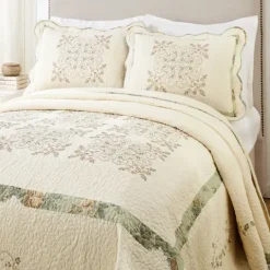 Kirkland's Home Cream Vintage Treasure King Bedspread- Bedspreads & Coverlets