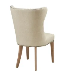 Kirkland's Home Cream Wing Back Nailhead Dining Chairs, Set Of 2- Dining Chairs