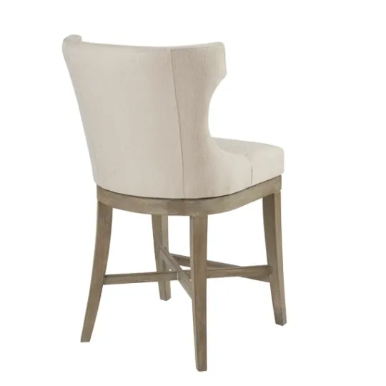 Kirkland's Home Cream Wingback Swivel Seat Counter Stool- Bar Stools & Counter Height Stools