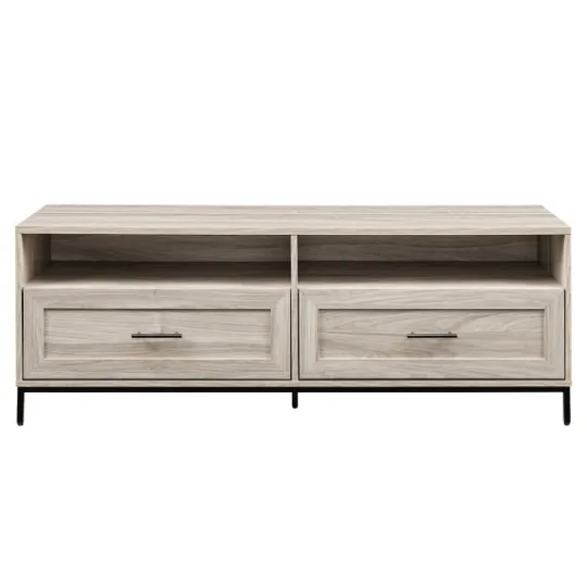 Kirkland's Home Cream Wood 2-Drawer Tv S D- Tv Stands & Media Consoles