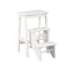 Kirkland's Home Cream Wooden 3-Level Step Stool- Bar Stools & Counter Height Stools