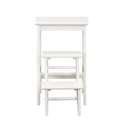 Kirkland's Home Cream Wooden 3-Level Step Stool- Bar Stools & Counter Height Stools