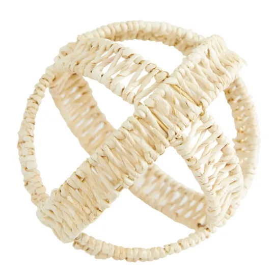 Kirkland's Home Cream Woven Decorative Orbs, Set Of 3- Decorative Accents