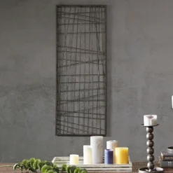 Kirkland's Home Crosshatch Metal Frame Plaque- Wall Plaques