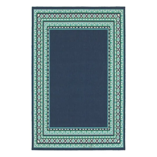 Kirkland's Home Crown Border Jenn Outdoor Rug, 6X9- Outdoor Rugs