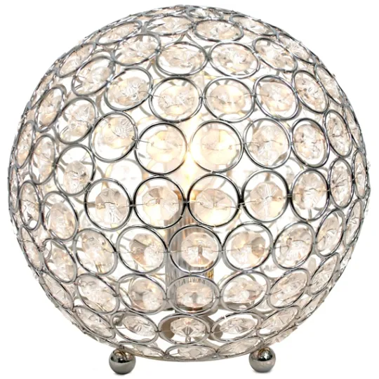Kirkland's Home Crystal Ball Sequin Table Lamp- Table Lamps