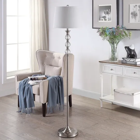 Kirkland's Home Crystal Orb Stacked Floor Lamp- Floor Lamps