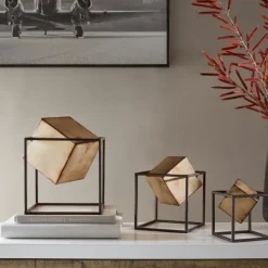 Kirkland's Home Cube Quad Sculptures, Set Of 3- Statues & Figurines