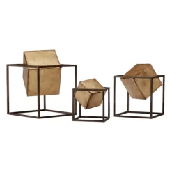 Kirkland's Home Cube Quad Sculptures, Set Of 3- Statues & Figurines