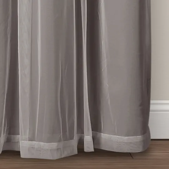 Kirkland's Home Curtain Panel Set With Overlay, 84 In.- Curtains & Drapes