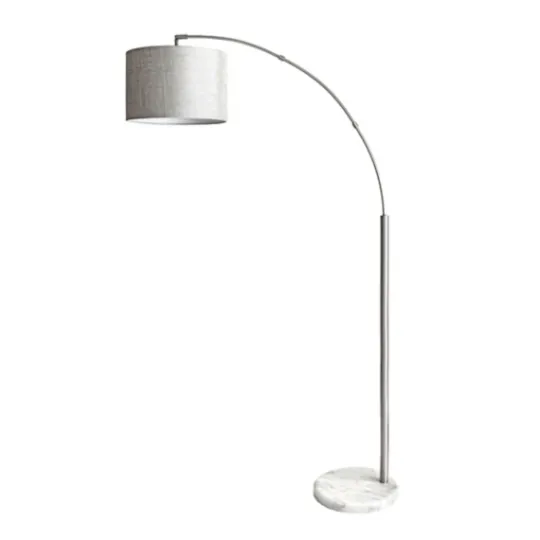 Kirkland's Home Curved Floor Lamp With Marble Base- Floor Lamps