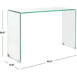 Kirkland's Home Curved Glass Console Table- Console Tables