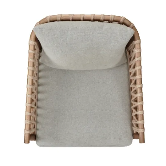 Kirkland's Home Curved Wood And Jute Rope Accent Chair- Accent Chairs