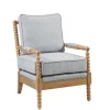 Kirkland's Home Cushion Beaded Wood Frame Accent Chair- Accent Chairs