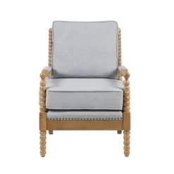 Kirkland's Home Cushion Beaded Wood Frame Accent Chair- Accent Chairs