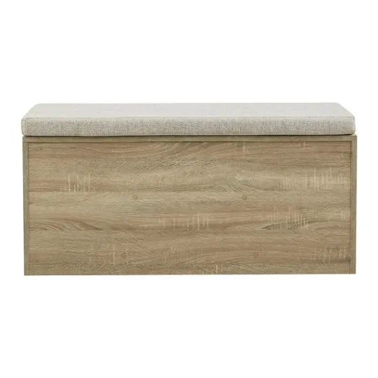 Kirkland's Home Cushioned Open Cubby Storage Bench- Benches & Ottomans