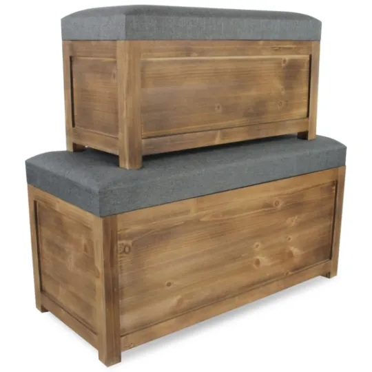 Kirkland's Home Cushioned Storage Benches, Set Of 2- Benches & Ottomans