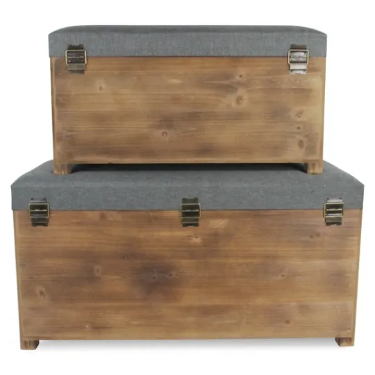 Kirkland's Home Cushioned Storage Benches, Set Of 2- Benches & Ottomans