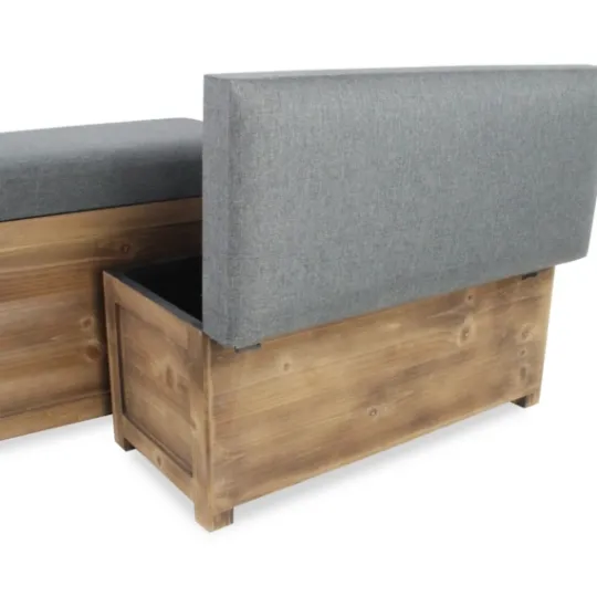 Kirkland's Home Cushioned Storage Benches, Set Of 2- Benches & Ottomans