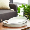 Kirkland's Home Daisy Farmhouse 2-Pc. Decorative Tray Set- Decorative Trays