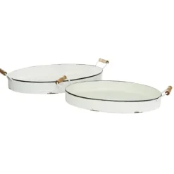 Kirkland's Home Daisy Farmhouse 2-Pc. Decorative Tray Set- Decorative Trays