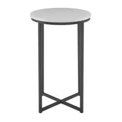Kirkland's Home Daisy Faux Marble X Base Accent Table- Accent & End Tables