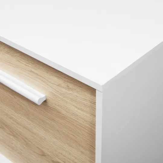 Kirkland's Home Daisy Oak Wood Open Storage Tv Stand- Tv Stands & Media Consoles