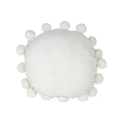 Kirkland's Home Daisy Soft Poms Round Throw Pillow- Pillows