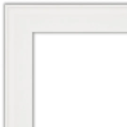 Kirkland's Home Daisy White Modern Decorative Framed Mirror- Framed Mirrors