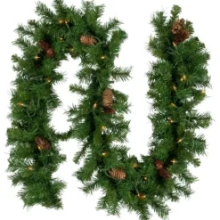 Kirkland's Home Dakota Pinecone Clear Led Lit Garland, 108 In.- Arrangements & Greenery