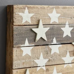 Kirkland's Home Dark American Flag Wooden Wall Sculpture- Wall Plaques