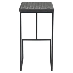 Kirkland's Home Dark And Black Upholstered Barstool- Bar Stools & Counter Height Stools