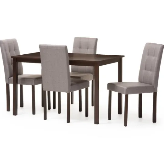 Kirkland's Home Dark Brown And Gray 5-Pc. Dining Set- Dining Sets