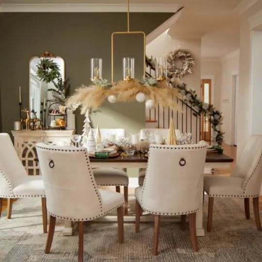 Kirkland's Home Dark Brown And Ivory Jackson Dining Table- Dining Tables