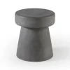 Kirkland's Home Dark Concrete Sculpted Base Accent Table- Accent & End Tables