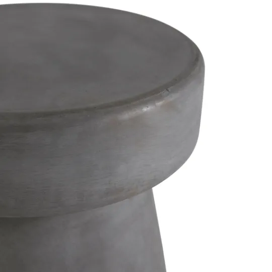 Kirkland's Home Dark Concrete Sculpted Base Accent Table- Accent & End Tables