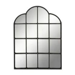 Kirkland's Home Dark Crown Frame Windowpane Mirror- Decorative Mirrors