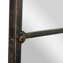Kirkland's Home Dark Crown Frame Windowpane Mirror- Decorative Mirrors