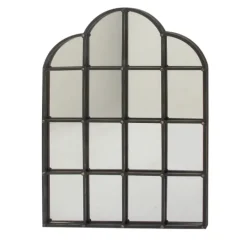 Kirkland's Home Dark Crown Frame Windowpane Mirror- Decorative Mirrors