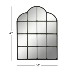 Kirkland's Home Dark Crown Frame Windowpane Mirror- Decorative Mirrors