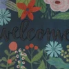Kirkland's Home Dark Floral Welcome Rubber Doormat- Doormats