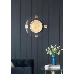 Kirkland's Home Dark Gold Exposed Gearwork Wall Clock- Clocks