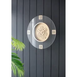 Kirkland's Home Dark Gold Exposed Gearwork Wall Clock- Clocks