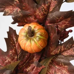 Kirkland's Home Dark Ivy And Oak Foliage With Pumpkins Wreath- Wreaths