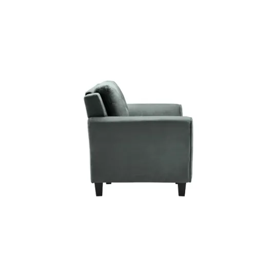 Kirkland's Home Dark Kelly Microfiber Rolled Arm Chair- Accent Chairs