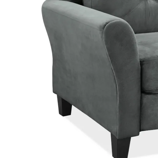 Kirkland's Home Dark Kelly Microfiber Rolled Arm Chair- Accent Chairs