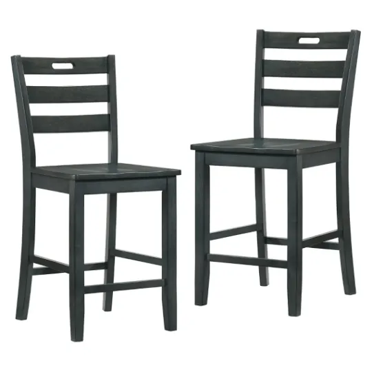 Kirkland's Home Dark Ladder Counter Stools, Set Of 2- Bar Stools & Counter Height Stools