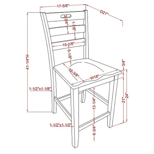Kirkland's Home Dark Ladder Counter Stools, Set Of 2- Bar Stools & Counter Height Stools