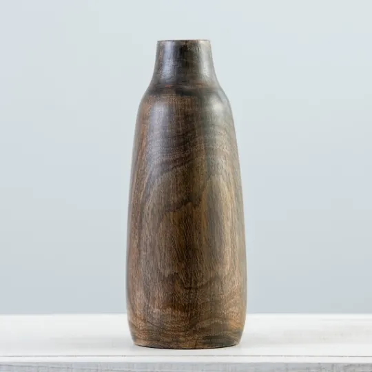 Kirkland's Home Dark Mango Wood Vase, 12 In.- Vases