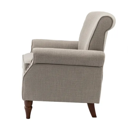 Kirkland's Home Dark Miriam Nailhead Trim Armchair- Accent Chairs